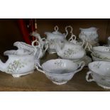 A selection of Royal albert Howarth china including cups, coffee and tea, 3 teapots and platters, ce