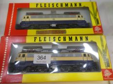 Fleischmann HO Gauge; two Fleischmann HO international locomotives number 4337. Both boxed, used con
