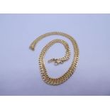 9ct yellow gold curblink necklace, 55cm, marked 375, approx 4.3g