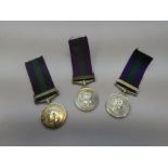 Medals, General Service Medal (1918 - 1962) Three unrelated, George V, Iraq Clasp to Pte Fisher, R F