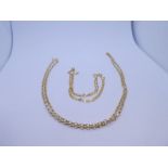 Two x 9ct yellow gold neckchains, both marked 375, on AF, approx 4.7g