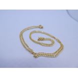 9ct yellow gold curblink necklace, 60cm, marked 375, 2.4g approx