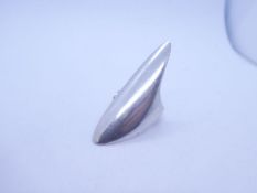 GEORG JENSEN; A contemporary silver ring by Georg Jensen, signed, 925 S. Denmark, 99
