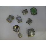 A quantity of interesting silver items, including Vesta cases with hallmarks Birmingham later 1800s,