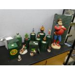 A quantity of Beano and Dandy figures including a large figure of Desperate Dan, all by Robert Harro