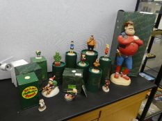 A quantity of Beano and Dandy figures including a large figure of Desperate Dan, all by Robert Harro