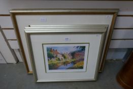 Three limited edition prints by Jean Pollard, pencil signed, and one other by Ella Fort