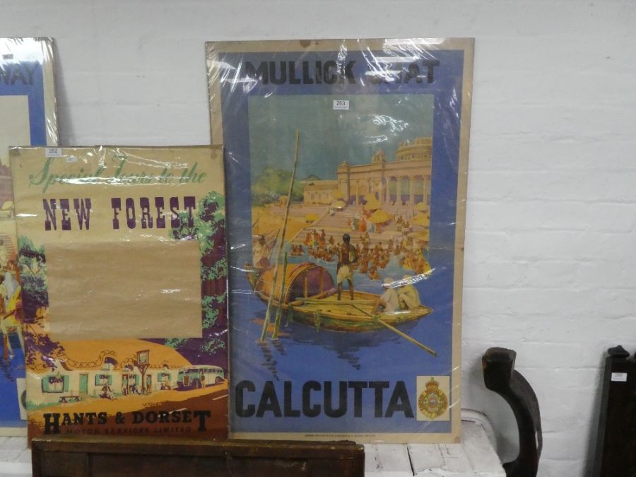 An old 1929 advertising poster for Mullick Ghat, Calcutta, by Norbury, Naties and Co Ltd., - Image 5 of 8