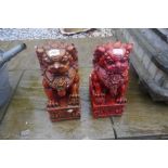 Pair of Chinese dogs