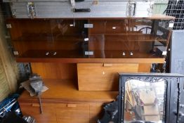 1970s teak sideboard and display cabinet