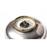 A silver George desktop barometer of circular form. Hallmarked Birmingham 1910. An attractive piece;