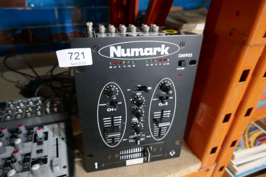 Three various music mixers including a Numark DM905, a Behringer sound effects processor and an ION - Image 4 of 7