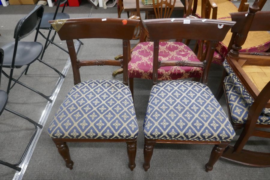 A set of six Victorian style barback dining chairs