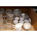 A quantity of Indian Tree dinnerware and sundry glassware
