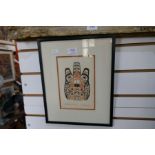 Two similar signed prints by Bill Reid and Robert Davidson, one dated 78