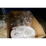 A quantity of glassware and sundry oval plates