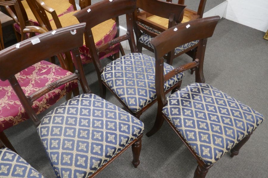 A set of six Victorian style barback dining chairs - Image 2 of 2