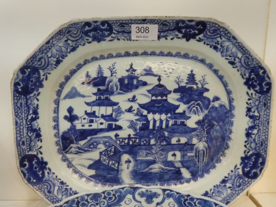 A 19th Century, Chinese blue and white lidded bottle, two Nankin chargers and other oriental items - Image 2 of 30