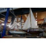 Five various model ships and yachts