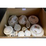 A small quantity of nursery ryhme china and a box of sundry