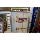 A gilt mirror and a quantity of pictures and prints