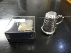 A novelty silver Victorian miniature tankard possibly Dutch, with foreign mark, Sheffield 1894 Samue