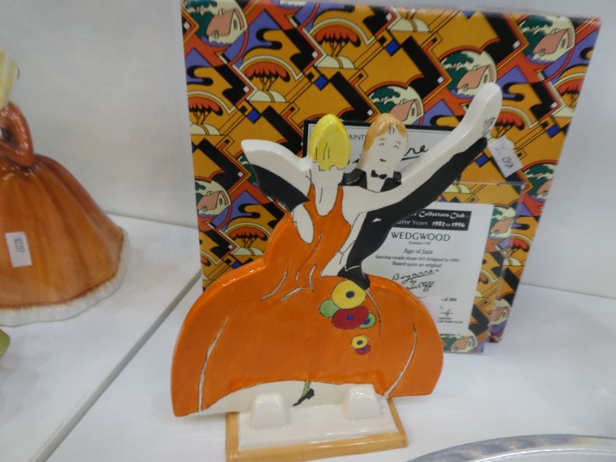 A Wedgwood figure of dancing couple, limited edition from the original Clarice Cliff Bizarre design - Image 4 of 4