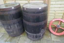 Wooden iron bound barrel