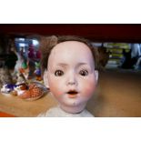 An antique bisque head doll by Simon Halbige
