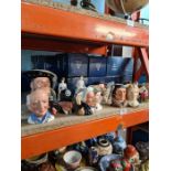 A quantity of character jugs and Doulton figures including limited edition of Lord Nelson & Lady Ham