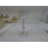 A Georgian single knop air twist wine glass, 15cm high approx, 5.2cm diameter approx