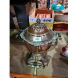 A late Victorian brass Samovar