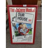 A poster depicting Madness the Musical, with signatures by "Suggs", etc
