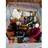 A small quantity of modern dolls house furniture and sundry