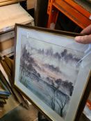 Sundry pictures, mainly landscape water colours