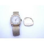 Vintage 9ct gold cased gents wristwatch with silvered dial, numbers and subsidiary seconds hand, AF,