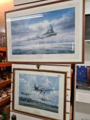 A small quantity of aviation prints including signed examples, and sundry pictures