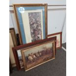 A selection of various prints some depicting Military scenes