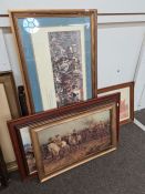 A selection of various prints some depicting Military scenes