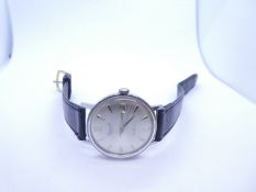 Vintage gents Dreffa Stainless Steel gents automatic wristwatch with silvered dial, baton markers an