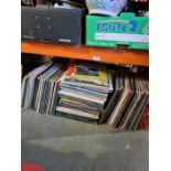 A collection of vinyl LP records to include 79s and 80s rock and pop