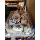 A sundry lot including textiles, pictures and china