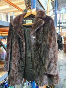 A vintage mink fur coat, by Browns of Chester