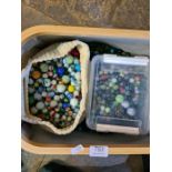 A large quantity of mixed marbles, all modern