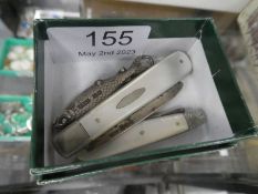 Hallmarked silver novelty penknife/button hook in the form of a Fish, maker J N & S, possibly J Nowi