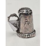 A novelty silver Victorian miniature tankard, possibly Dutch, with foreign mark. Sheffield 1894 Samu