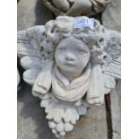 Cherub's Face - wall mounted plaque