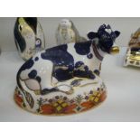 A Royal Crown Derby paperweight Friesian cow "Buttercup" 2001, boxed