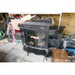 Ebonised display cabinet with mirrored back, AF in two parts