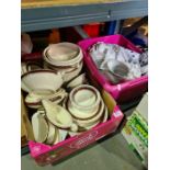 A quantity of Crown Ducal dinner ware and one other box of Polish dinner ware